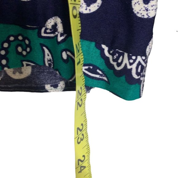 Vintage 90s Express Multi Print Collared Single Button Top Medium - Picture 9 of 9